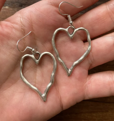 Irregular Souls Gold Hart Earrings