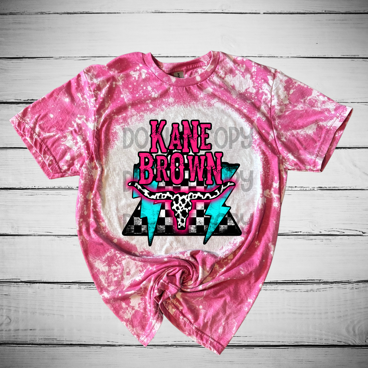 Kane Brown Brights Bleached Distressed Tee Shirt