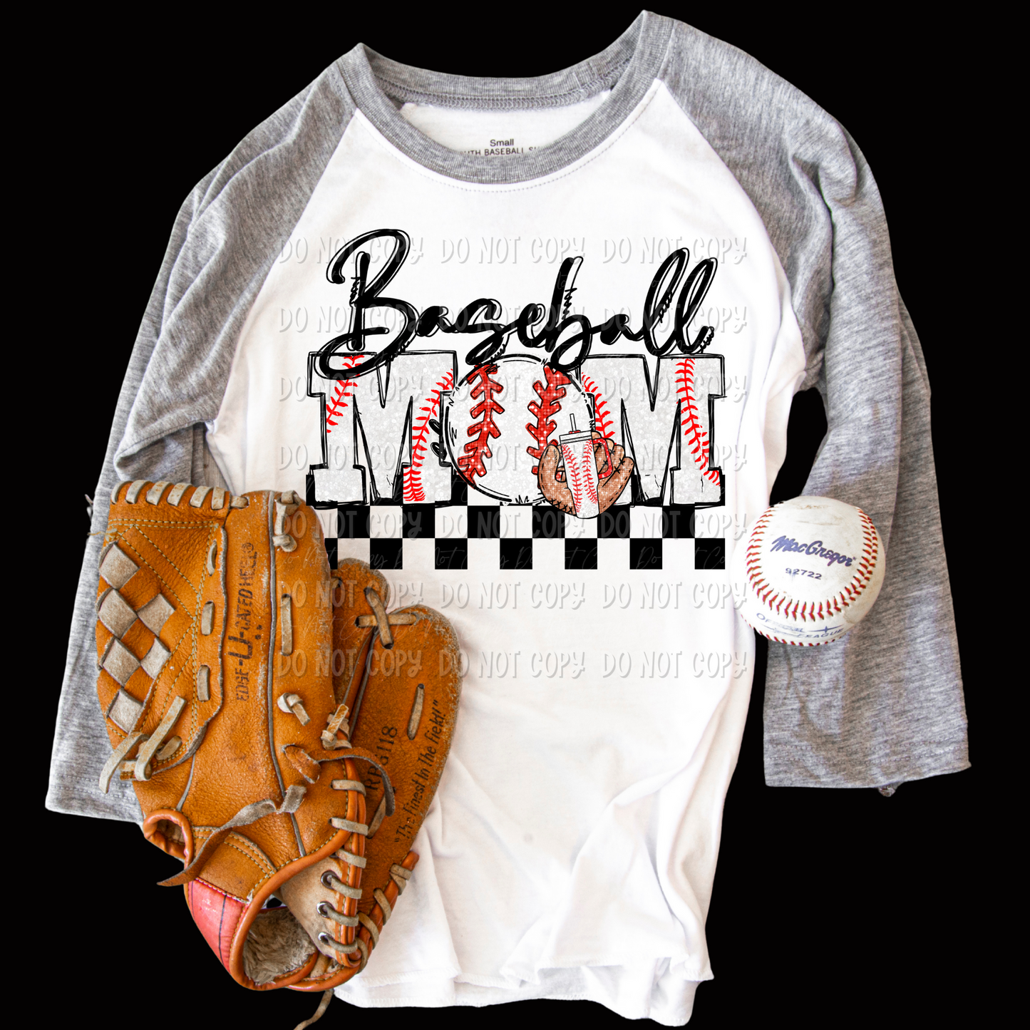 Baseball Mom Checkered || Tee