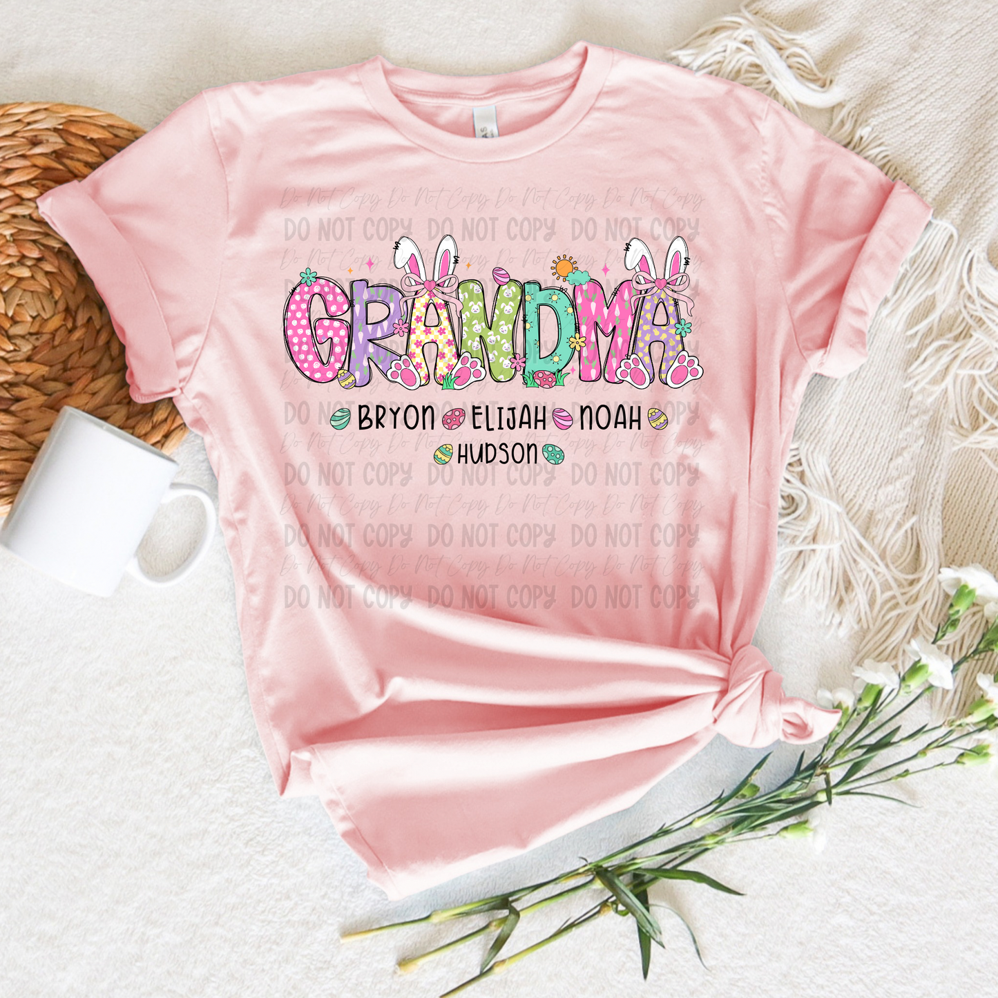 Grandma Easter With Names || Tee