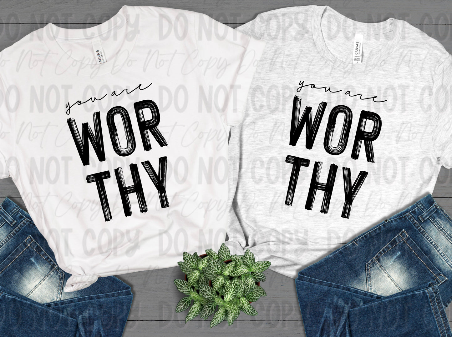 You Are Worthy - Black Design - Tee