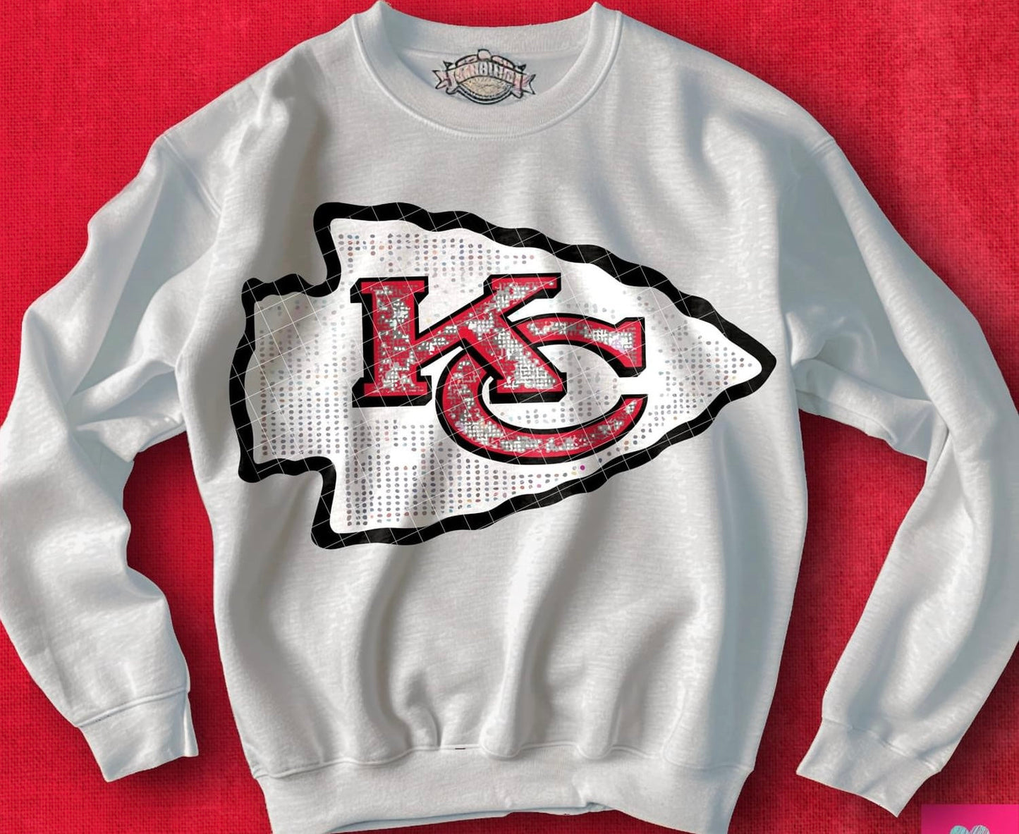 Faux Bling Football - Sweatshirt