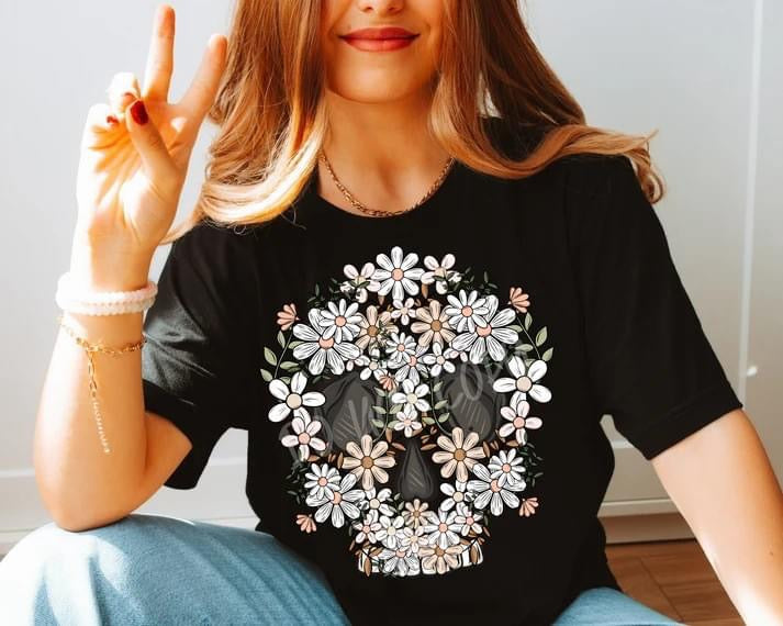Floral Skull - Tee