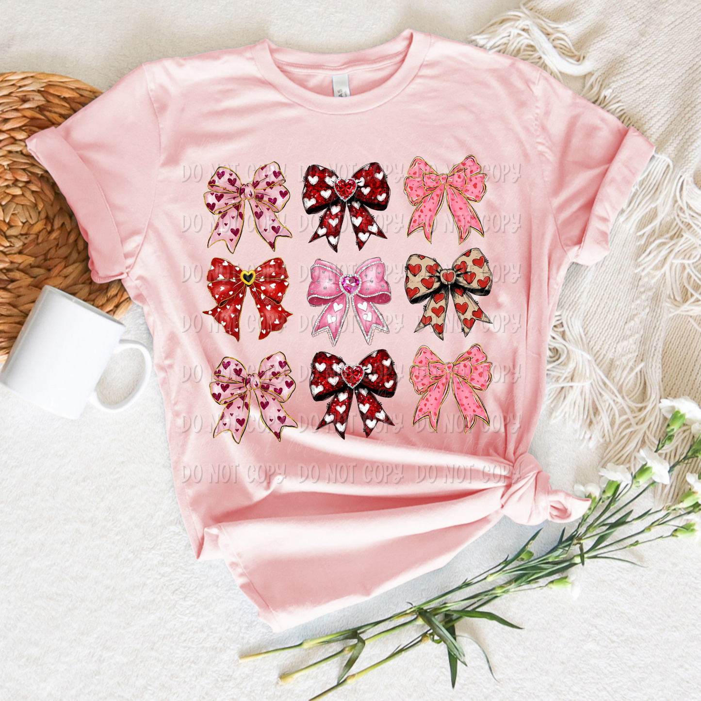 Valentine’s Day Bows || Tee