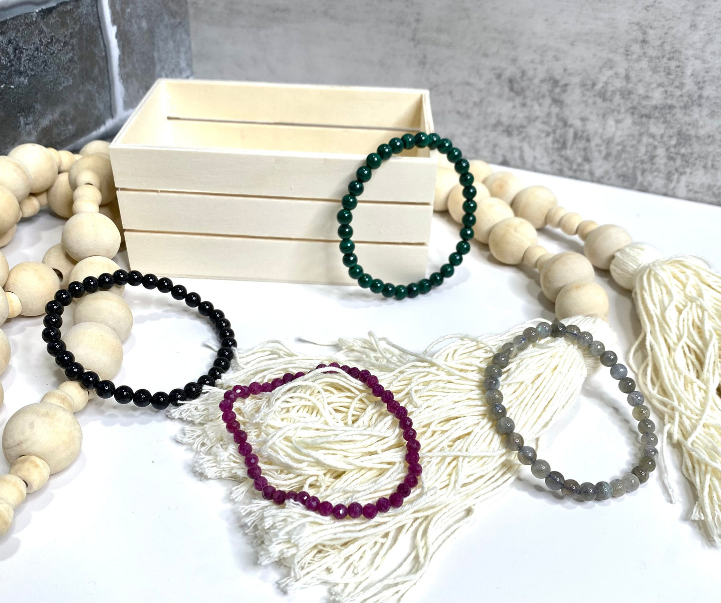 Labradorite Crystal Beaded Bracelet