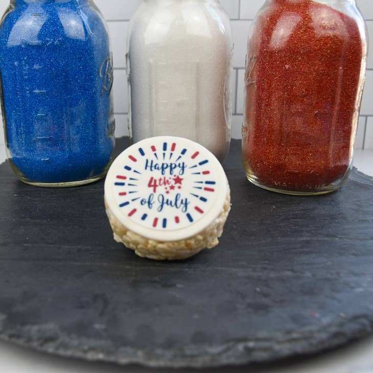 Fourth of July Message Rice Crispie Treats - Set of 3