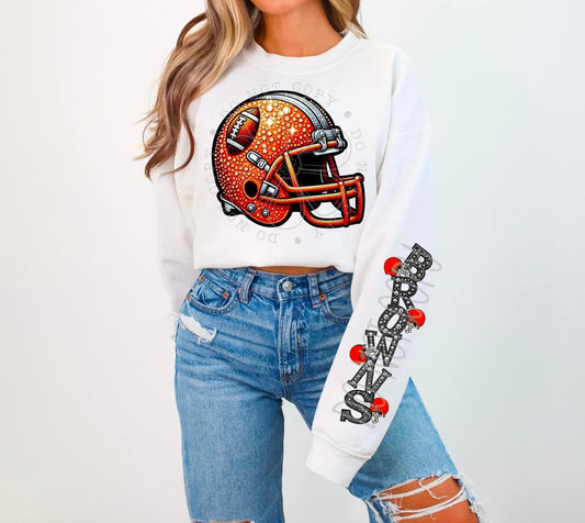 Browns Rhinestone Helmet | Sweatshirt OR Hoodie