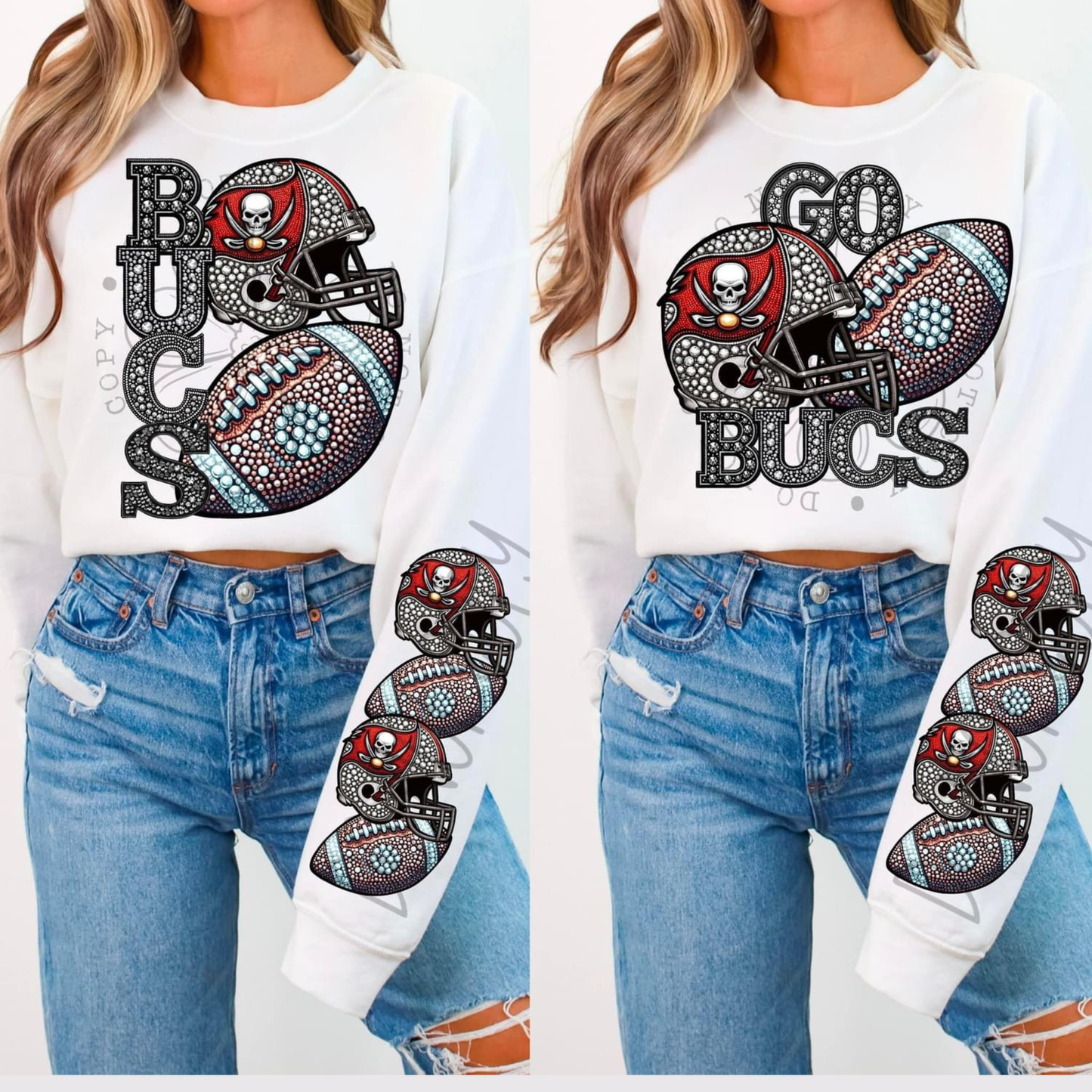 Rhinestone Bucs | Sweatshirt OR Hoodie