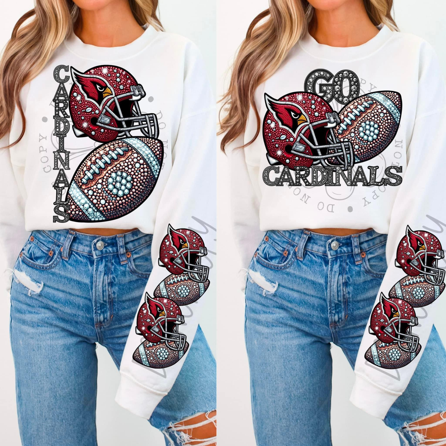 Rhinestone Cardinals | Sweatshirt OR Hoodie