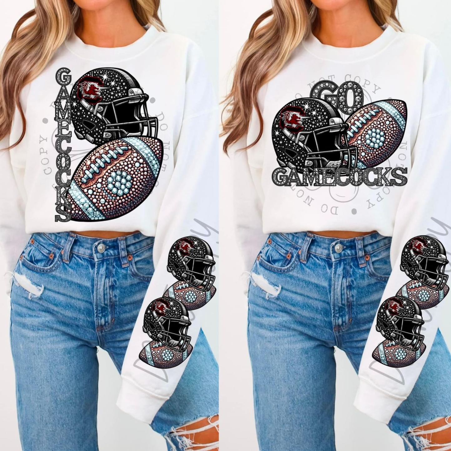 Rhinestone Gamecocks | Sweatshirt OR Hoodie