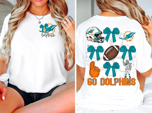 Go Dolphins Bow | Tee | Sweatshirt | Hoodie