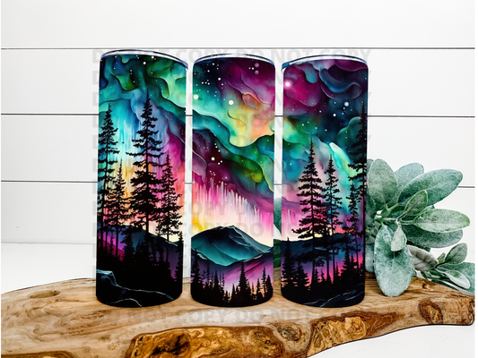 Neon Mountains Tumbler