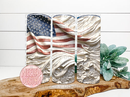 American Flag 3D Tumbler