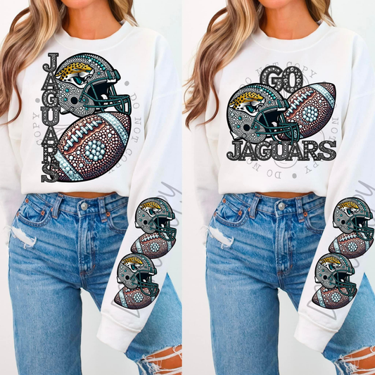 Rhinestone Jaguars | Sweatshirt OR Hoodie
