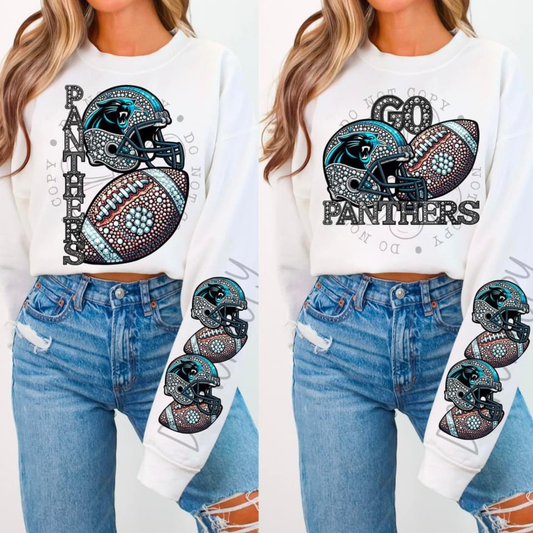 Rhinestone Panthers | Sweatshirt OR Hoodie