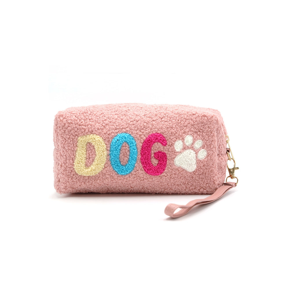Faux Fur Dog Wristlet Pouch