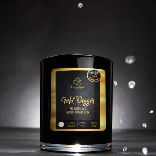 24K Gold Digger Double Diamond Candle