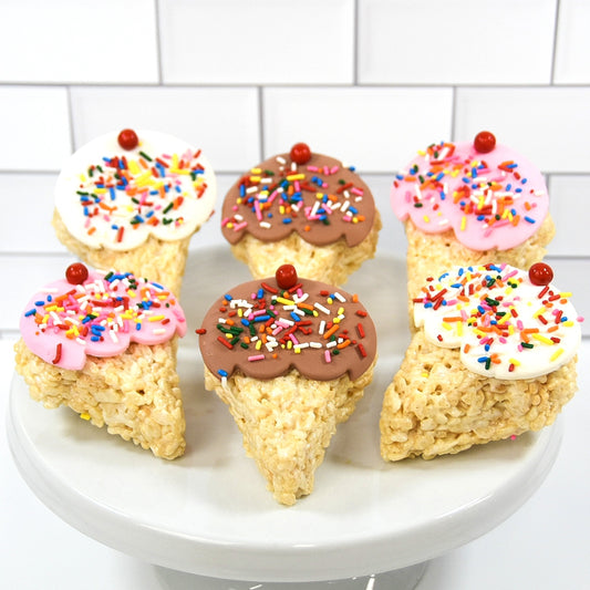 Ice Cream Cone Rice Crispie Treats