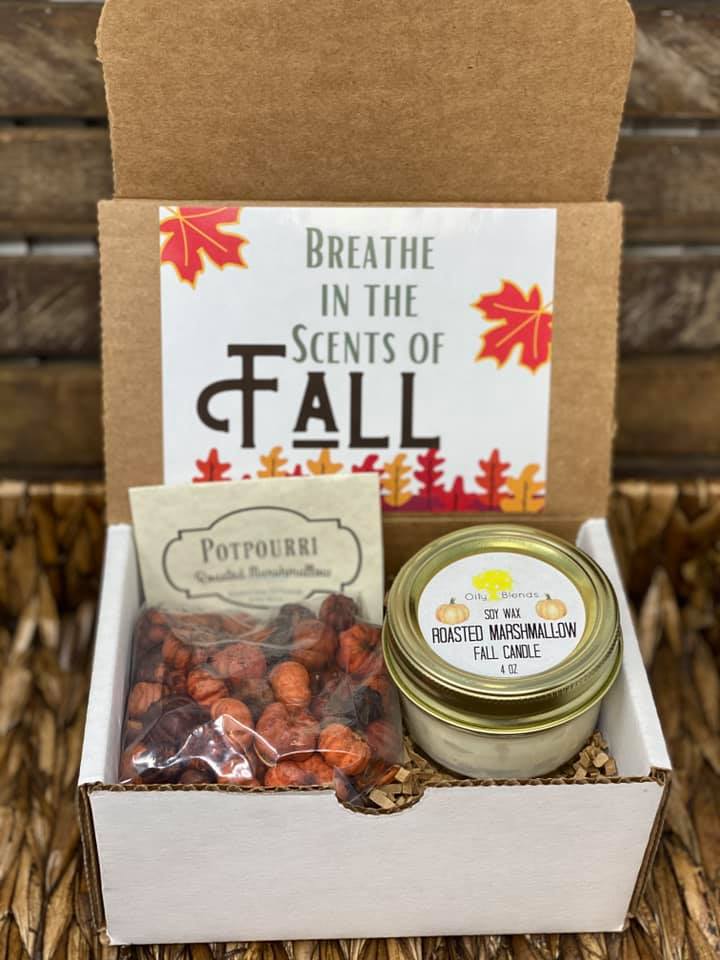Fall Gift Boxes with Candle and Potpourri