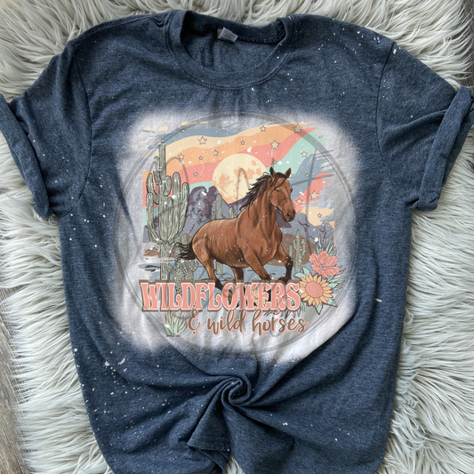 Wild Flowers and Wild Horses Tee