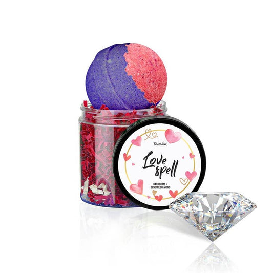 Love Spell Luxury Bath Bomb + Genuine Diamond