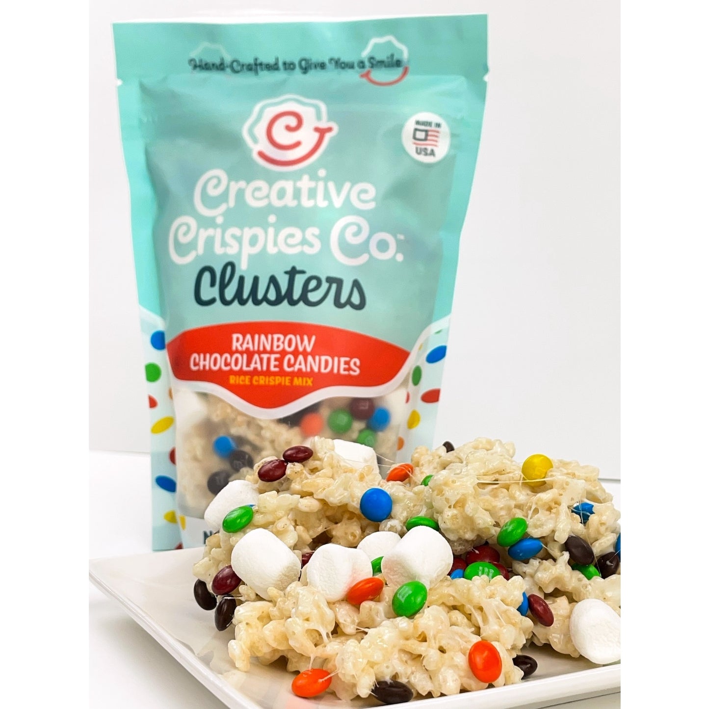 Rainbow Mini Chocolate Candies Crispie Mix Clusters