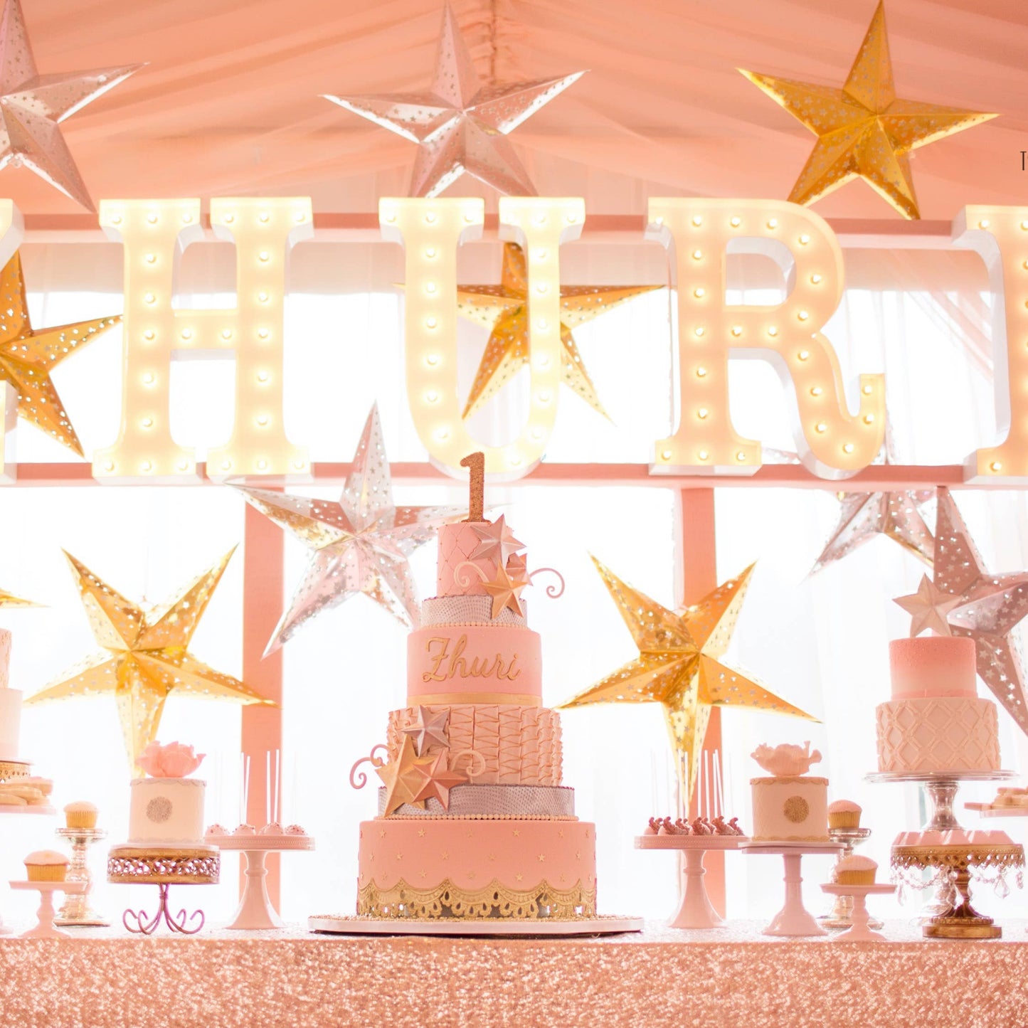 Metallic Stars Lollipops, Champagne