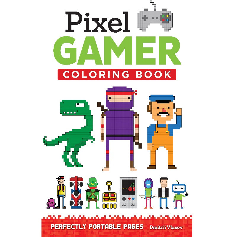 Pixel Gamer Pocket Coloring Book