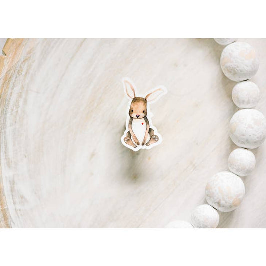 Mini Baby Bunny Clear, Vinyl Sticker, 2x2 in