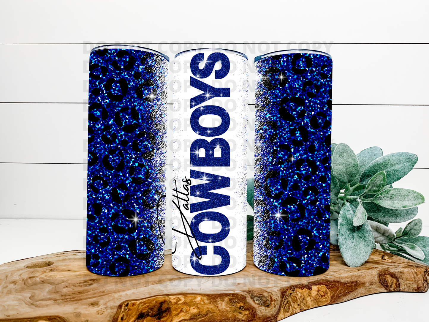 Cowboys Glitter Stainless Steel Tumbler