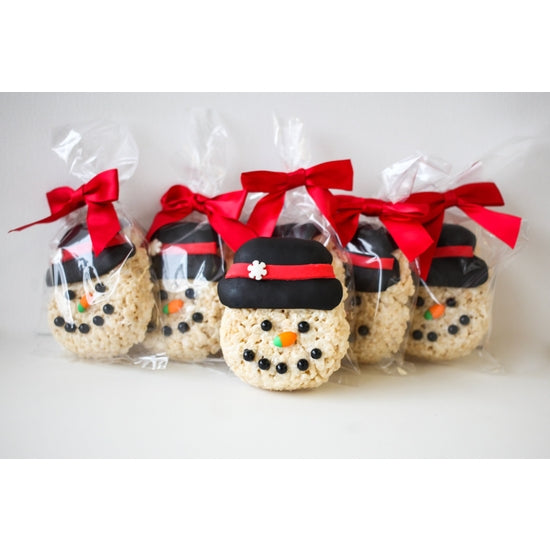 Snowman Face Rice Crispie Treats