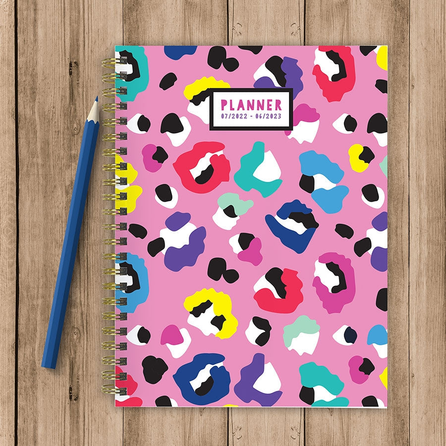 Academic Year July 2022 - June 2023 Wild Print Medium Daily Weekly Monthly Planner