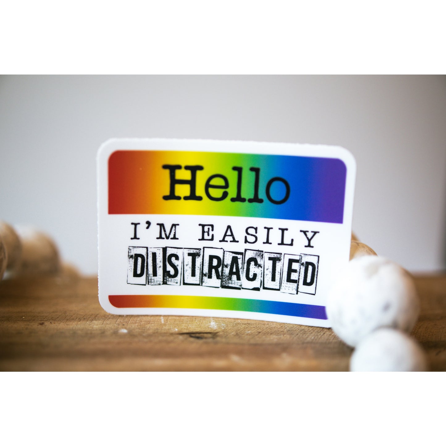 Giraffe, Floral, Clear Vinyl Sticker, 3x3 in