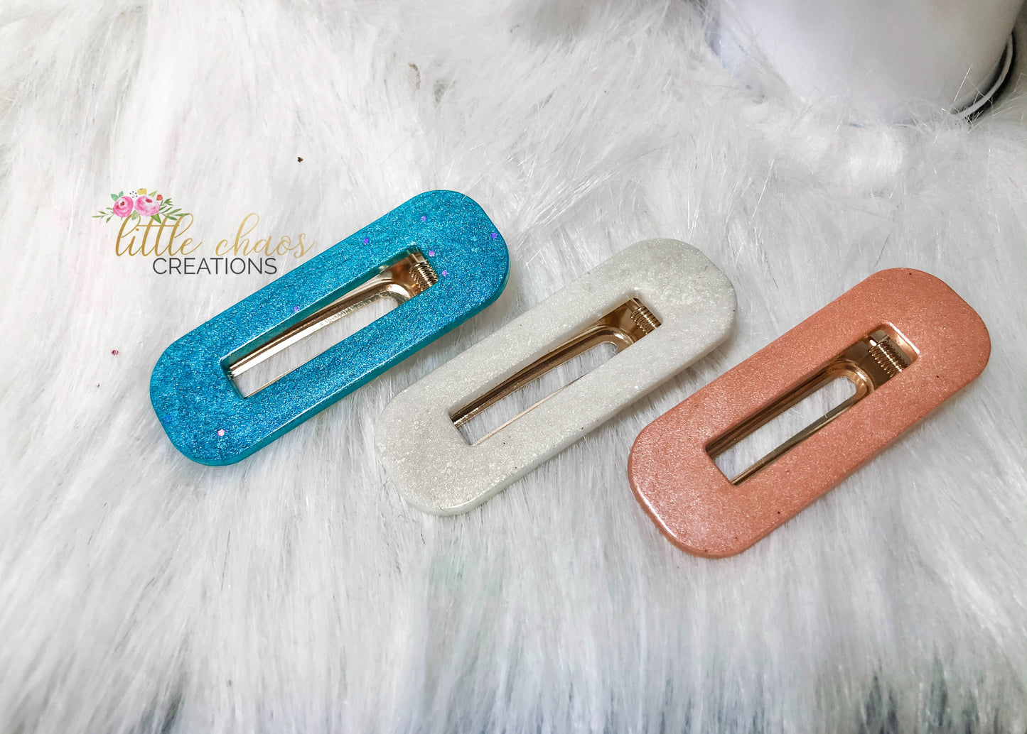 Rectangle Resin Hair Clips