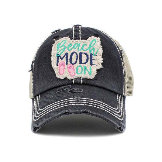 Beach Mode On Vintage Distressed Baseball Cap