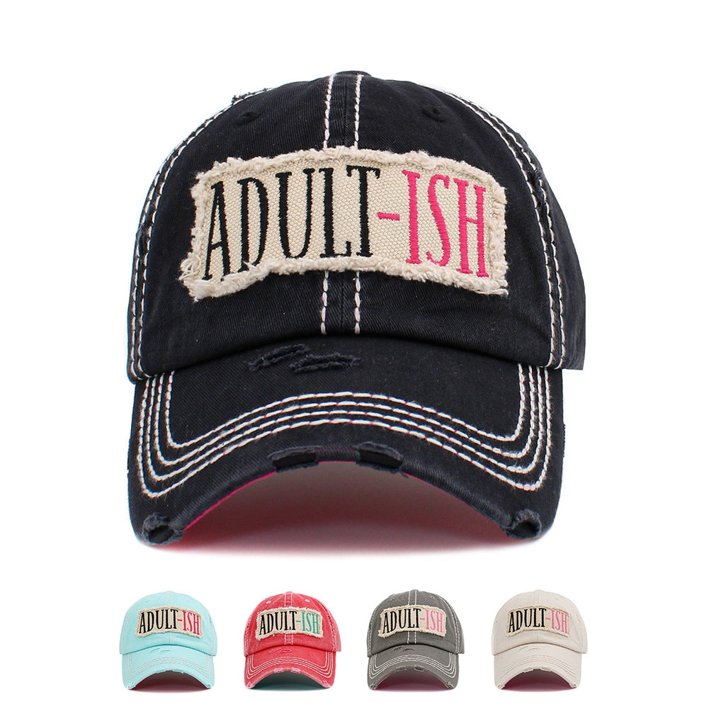 ADULT-ISH Vintage Distressed Baseball Cap