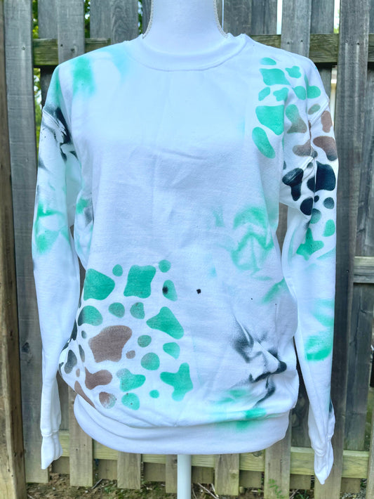 Blank Cow Print Dyed Tee or Sweatshirt