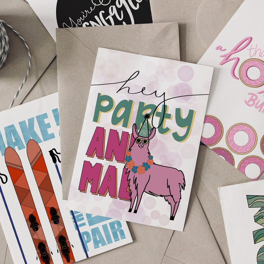 Hey Party Animal Happy Birthday Greeting Card