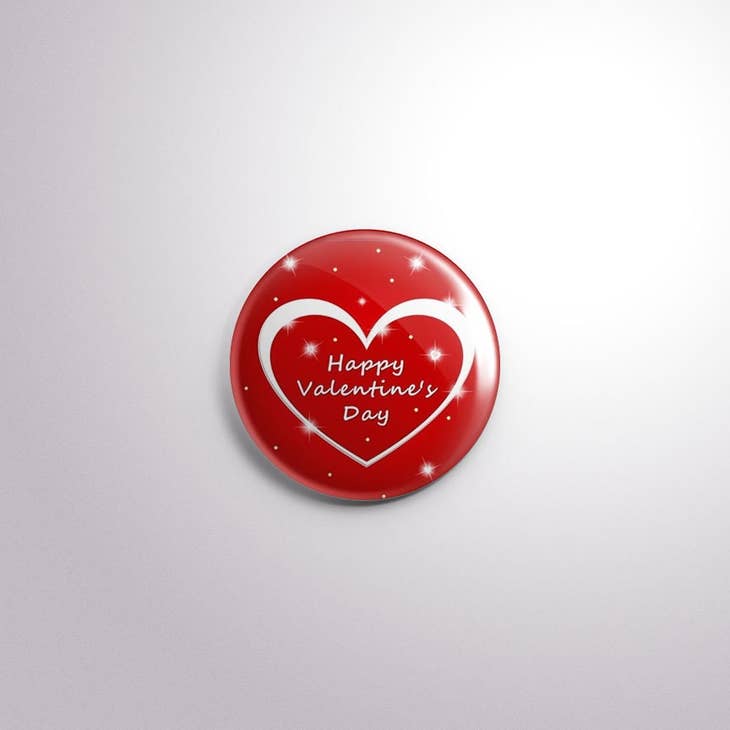 Exchangeable Badge Button Valentines Day