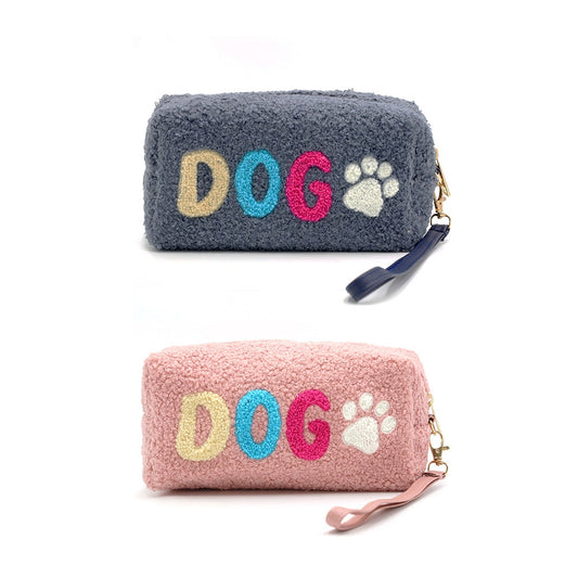 Faux Fur Dog Wristlet Pouch