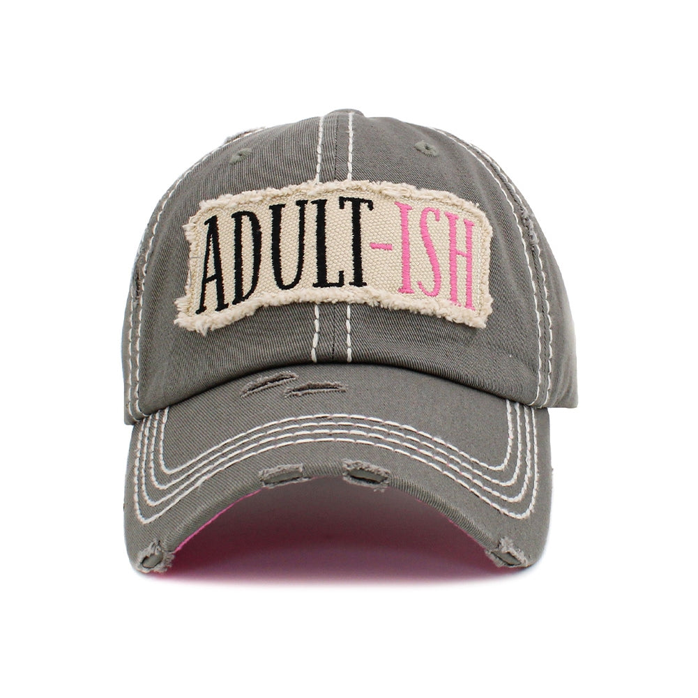 ADULT-ISH Vintage Distressed Baseball Cap