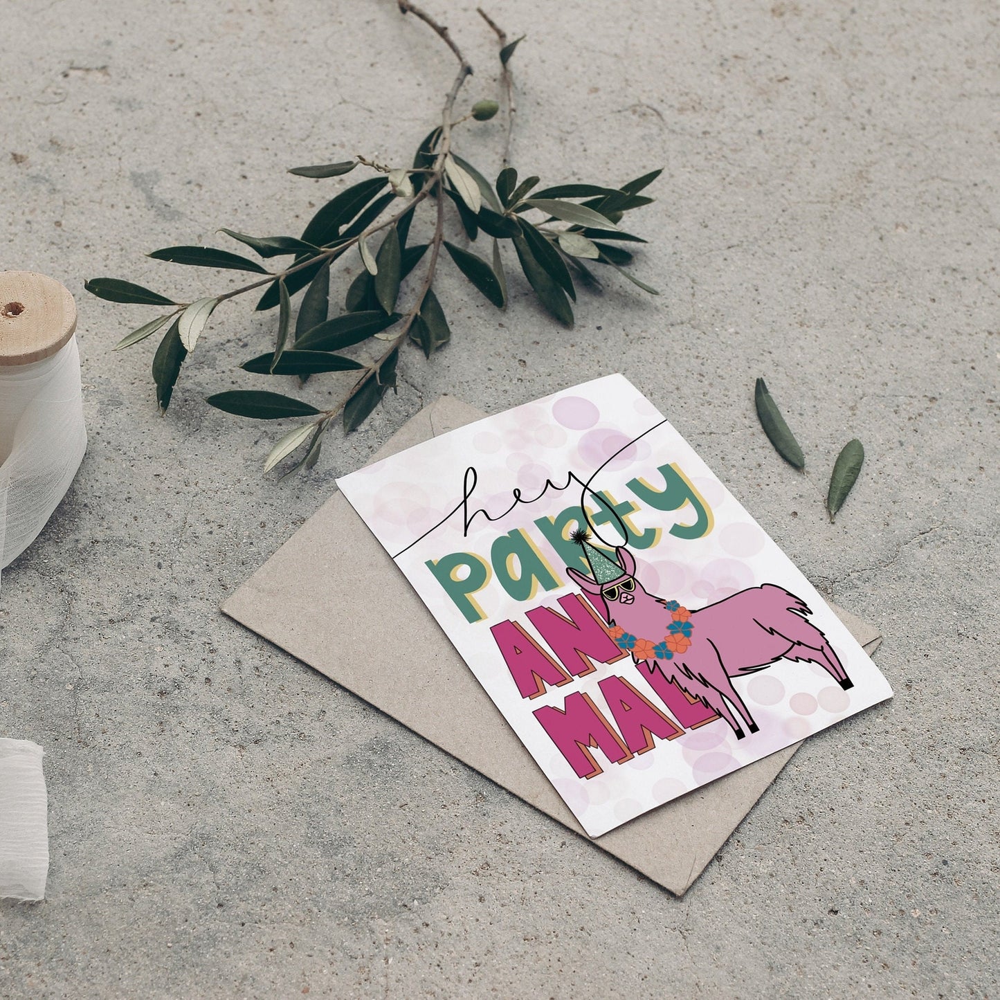 Hey Party Animal Happy Birthday Greeting Card
