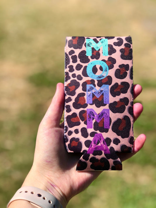 Leopard Momma Koozie