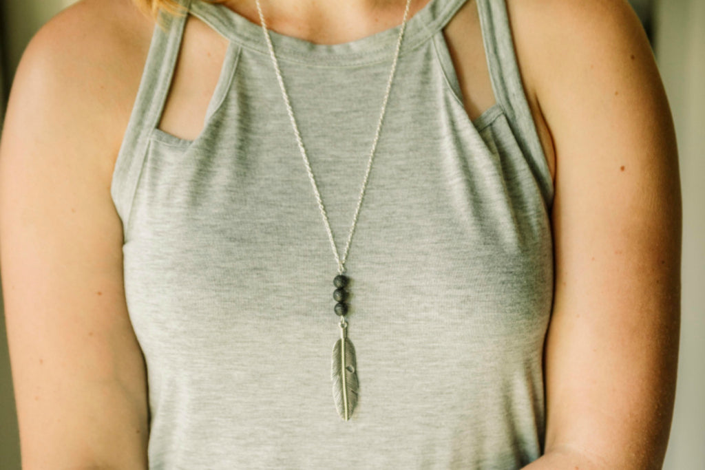 Long Lava Stone Diffuser Necklace