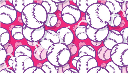 Baseballs Pink Kids Tumbler