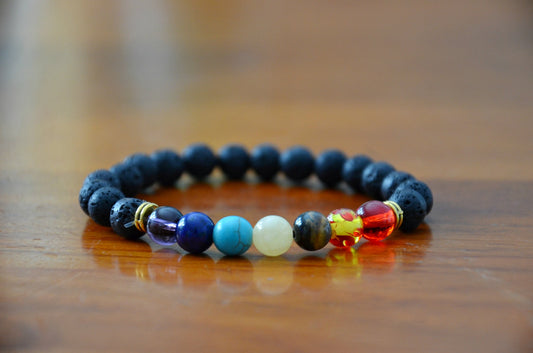 Multi-Colored Lava Stone Diffuser Bracelets