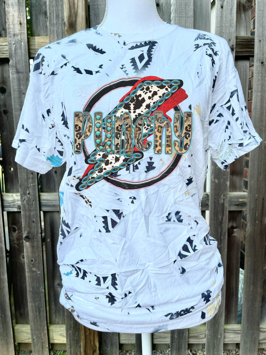 Punchy patched Tshirt or Sweatshirt