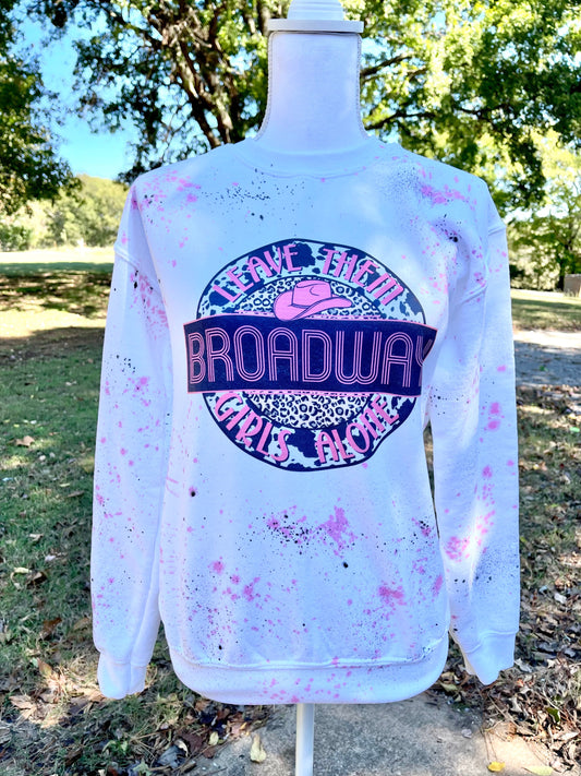 Broadway Girls pink/black dyed Tshirt or Sweatshirt