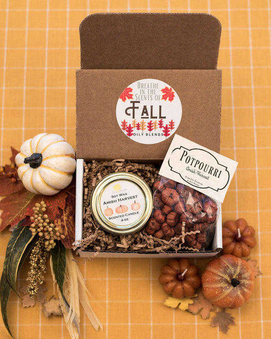 Fall Gift Boxes with Candle and Potpourri