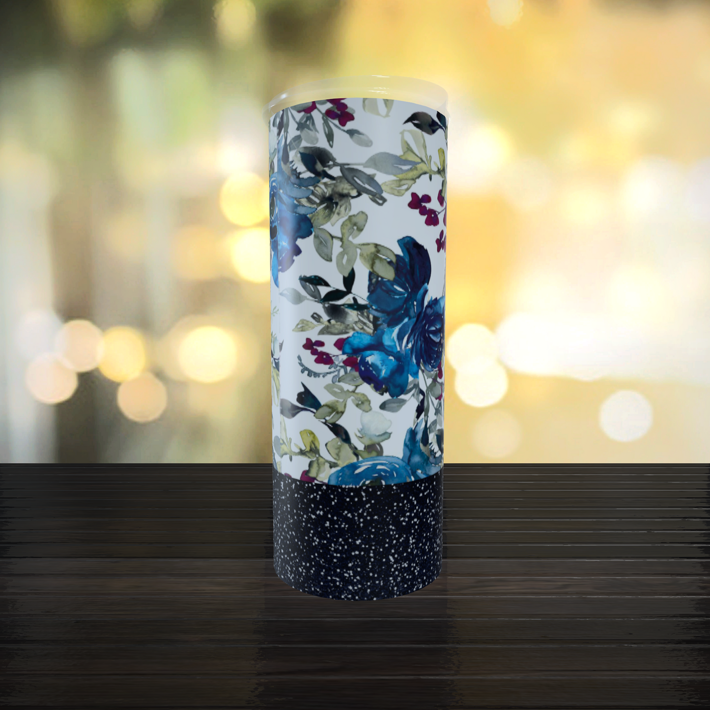 Mommy and me Floral Glitter Bottom 4 Tumbler Set